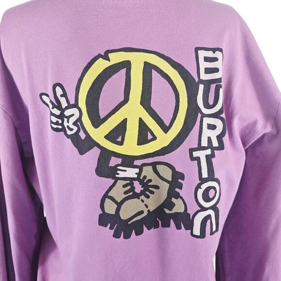 Burton Organic Cotton Lavendar Athletic Atleisure Women's Long Sleeve T-Shirt M - Picture 5 of 7